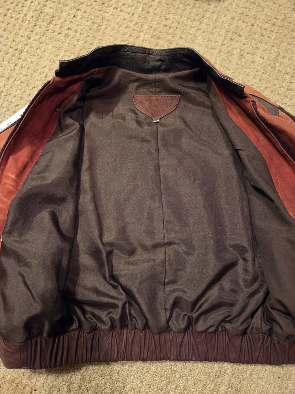 Unisex Vintage/Retro multicolor Suede Bomber Jacket with batwing sleeves